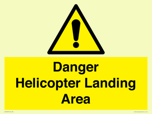 WV12923: Danger Helicopter Landing Area