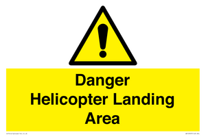 WV12923: Danger Helicopter Landing Area