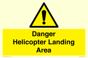 WV12923: Danger Helicopter Landing Area