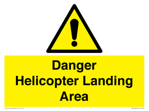 WV12923: Danger Helicopter Landing Area