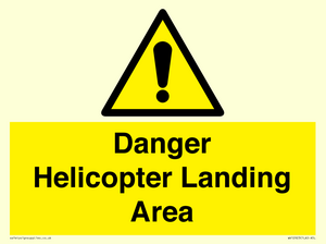WV12923: Danger Helicopter Landing Area