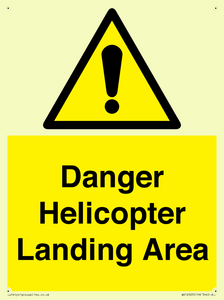 WV12923: Danger Helicopter Landing Area