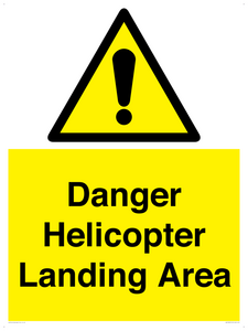 WV12923: Danger Helicopter Landing Area