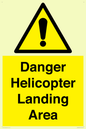 WV12923: Danger Helicopter Landing Area