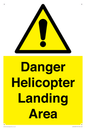 WV12923: Danger Helicopter Landing Area