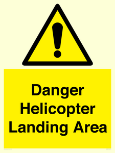 WV12923: Danger Helicopter Landing Area