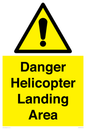 WV12923: Danger Helicopter Landing Area
