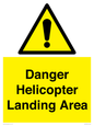 WV12923: Danger Helicopter Landing Area