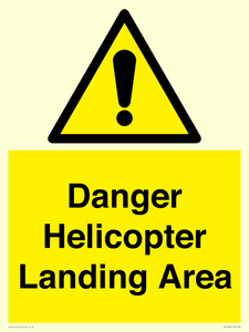 WV12923: Danger Helicopter Landing Area