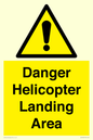 WV12923: Danger Helicopter Landing Area
