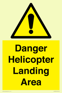 WV12923: Danger Helicopter Landing Area