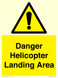 WV12923: Danger Helicopter Landing Area