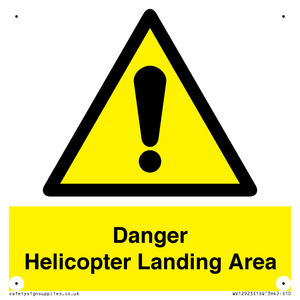 WV12923: Danger Helicopter Landing Area