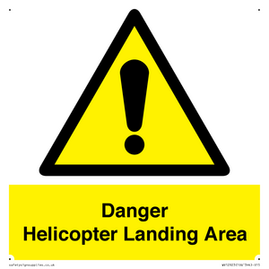 WV12923: Danger Helicopter Landing Area