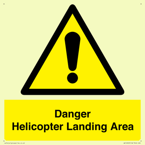 WV12923: Danger Helicopter Landing Area