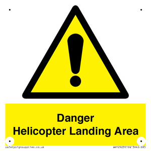WV12923: Danger Helicopter Landing Area