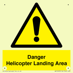 WV12923: Danger Helicopter Landing Area