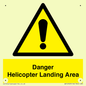 WV12923: Danger Helicopter Landing Area