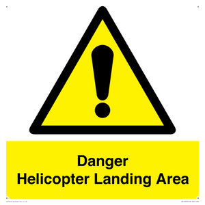 WV12923: Danger Helicopter Landing Area
