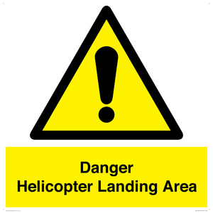 WV12923: Danger Helicopter Landing Area