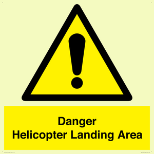 WV12923: Danger Helicopter Landing Area