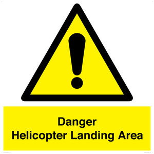 WV12923: Danger Helicopter Landing Area