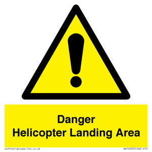 WV12923: Danger Helicopter Landing Area