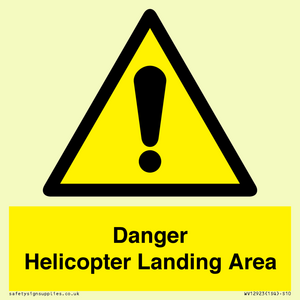 WV12923: Danger Helicopter Landing Area