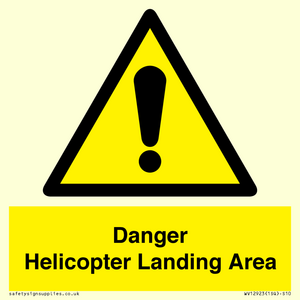 WV12923: Danger Helicopter Landing Area