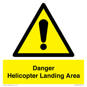 WV12923: Danger Helicopter Landing Area