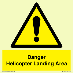 WV12923: Danger Helicopter Landing Area