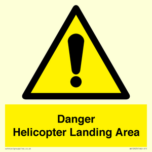 WV12923: Danger Helicopter Landing Area