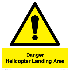 WV12923: Danger Helicopter Landing Area