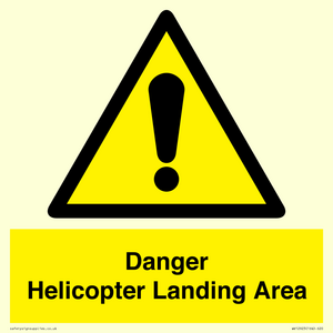 WV12923: Danger Helicopter Landing Area