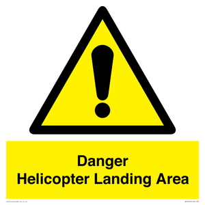 WV12923: Danger Helicopter Landing Area