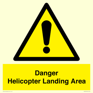WV12923: Danger Helicopter Landing Area