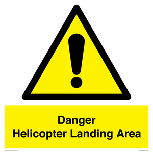 WV12923: Danger Helicopter Landing Area