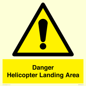 WV12923: Danger Helicopter Landing Area