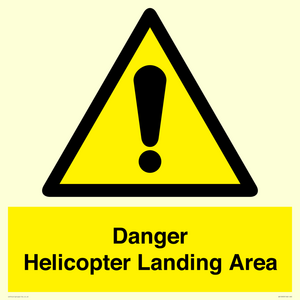 WV12923: Danger Helicopter Landing Area
