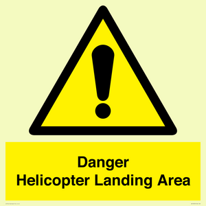 WV12923: Danger Helicopter Landing Area