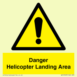 WV12923: Danger Helicopter Landing Area