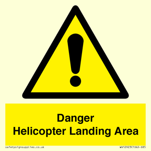 WV12923: Danger Helicopter Landing Area