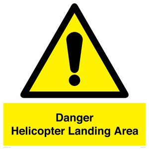 WV12923: Danger Helicopter Landing Area