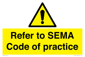 WV12946: Refer to SEMA Code of practice