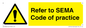 WV12946: Refer to SEMA Code of practice