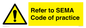WV12946: Refer to SEMA Code of practice