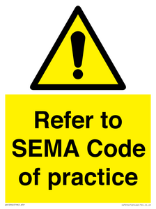WV12946: Refer to SEMA Code of practice