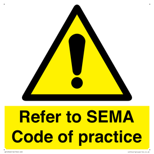 WV12946: Refer to SEMA Code of practice