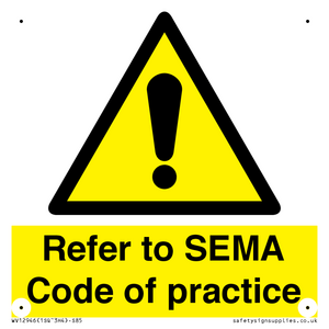 WV12946: Refer to SEMA Code of practice