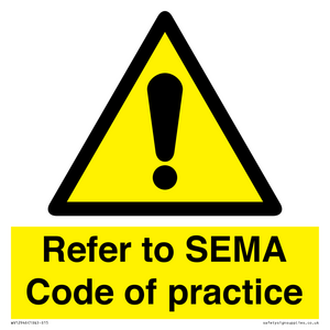 WV12946: Refer to SEMA Code of practice